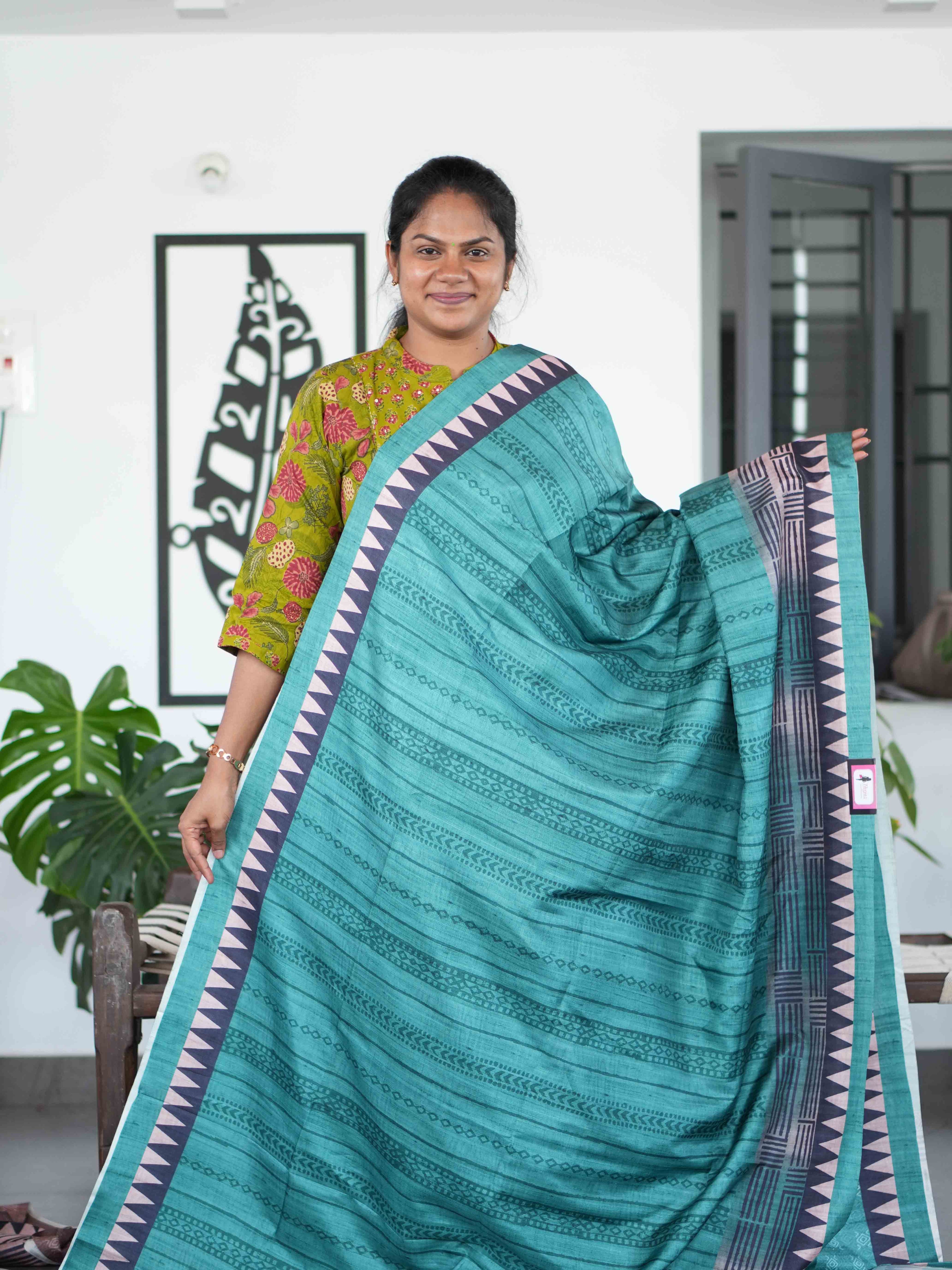 Printed Tussar Sarees Graceful Palette / SKU217 – 4