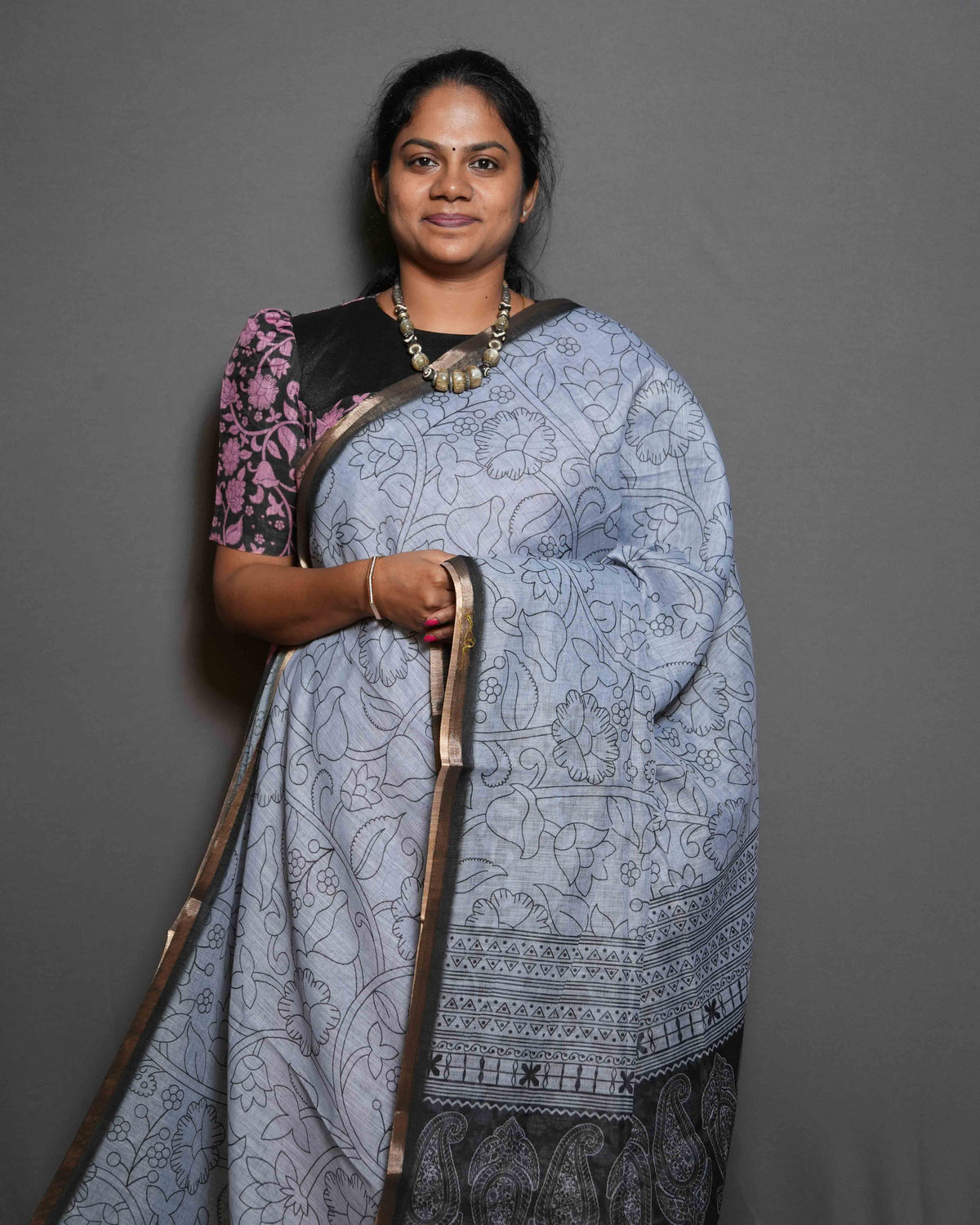 Linen Cotton Sarees Breezy Grace / SKU281 – 1
