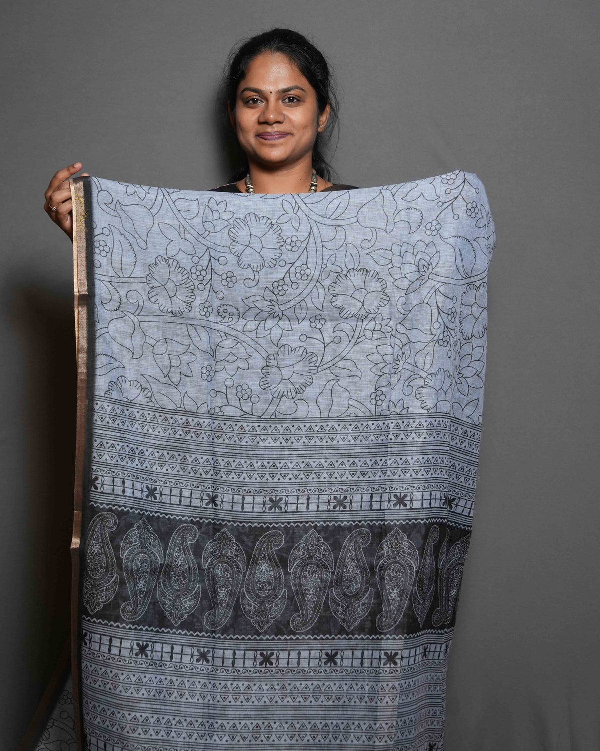 Linen Cotton Sarees Breezy Grace / SKU281 – 1