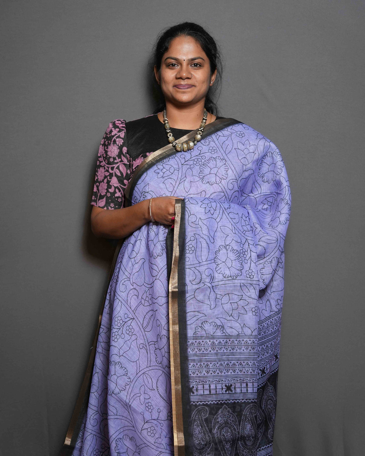 Linen Cotton Sarees Natural Elegance / SKU281 – 2