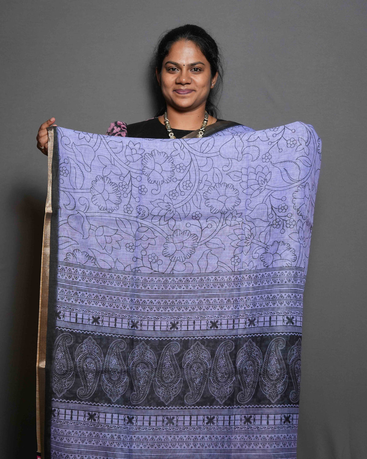 Linen Cotton Sarees Natural Elegance / SKU281 – 2
