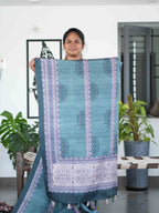 Printed Tussar Sarees Modern Canvas / SKU217 – 6