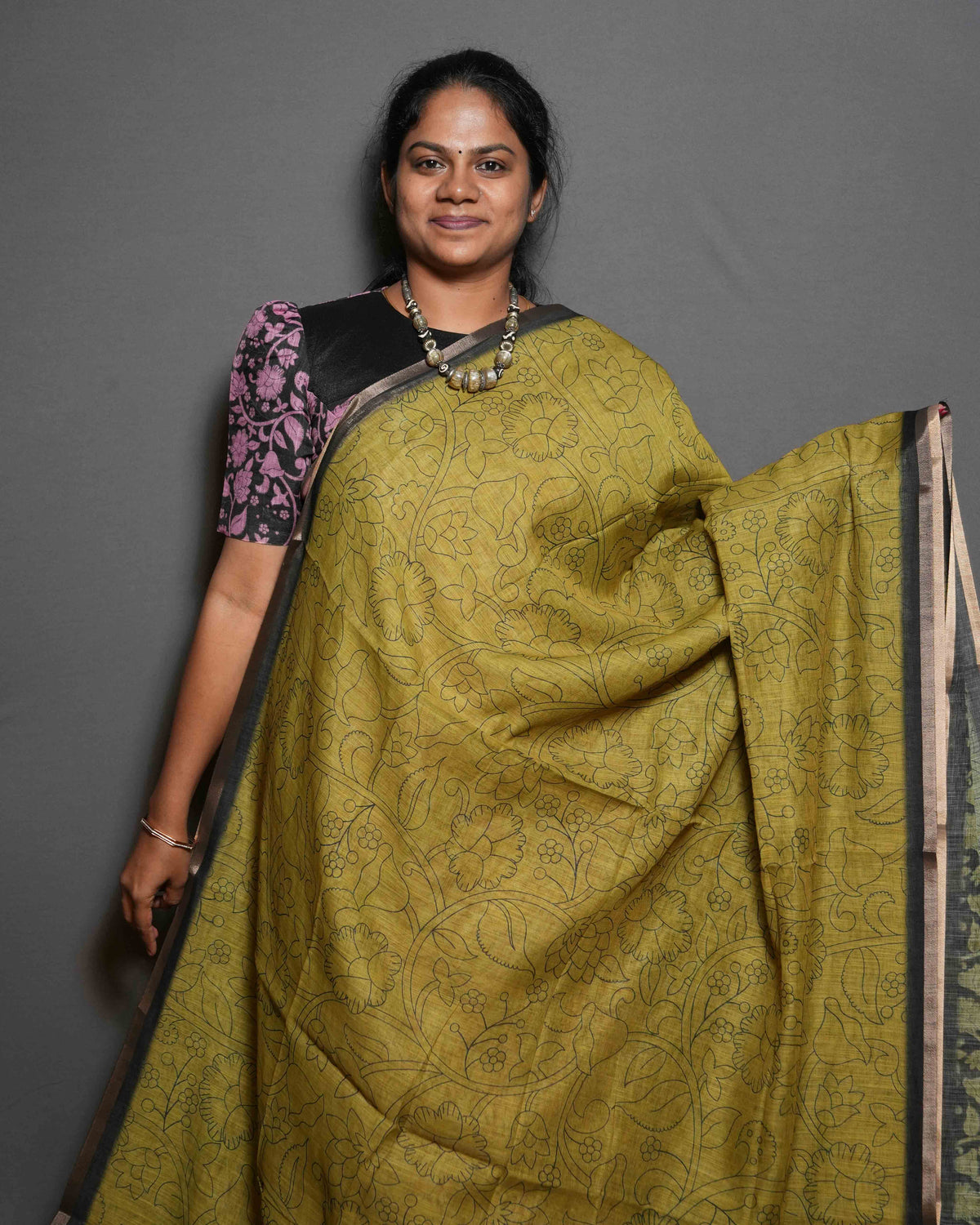 Linen Cotton Sarees Classic Comfort / SKU281 – 3
