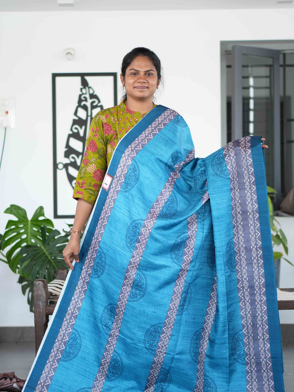 Printed Tussar Sarees Timeless Patterns / SKU217 – 7