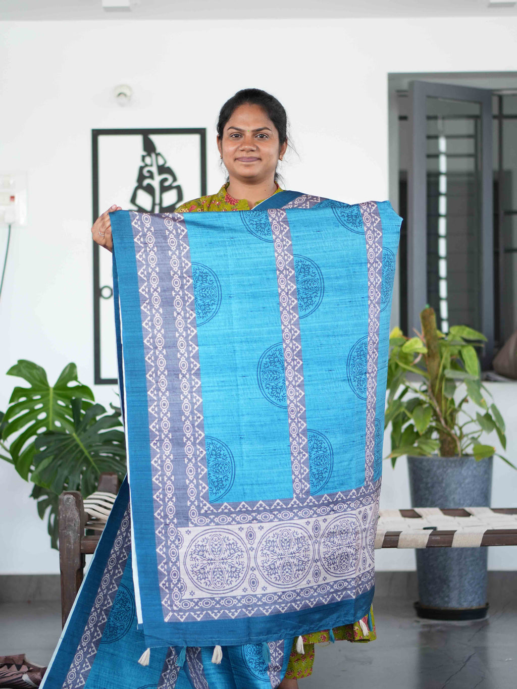 Printed Tussar Sarees Timeless Patterns / SKU217 – 7