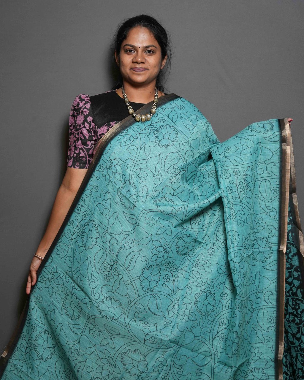 Linen Cotton Sarees Refined Weave / SKU281 – 4