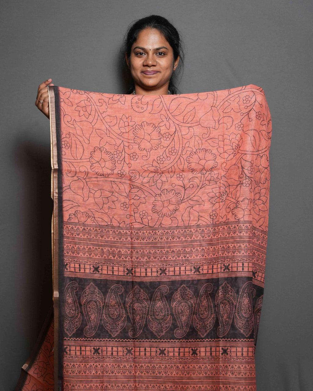 Linen Cotton Sarees Timeless Charm / SKU281 – 5