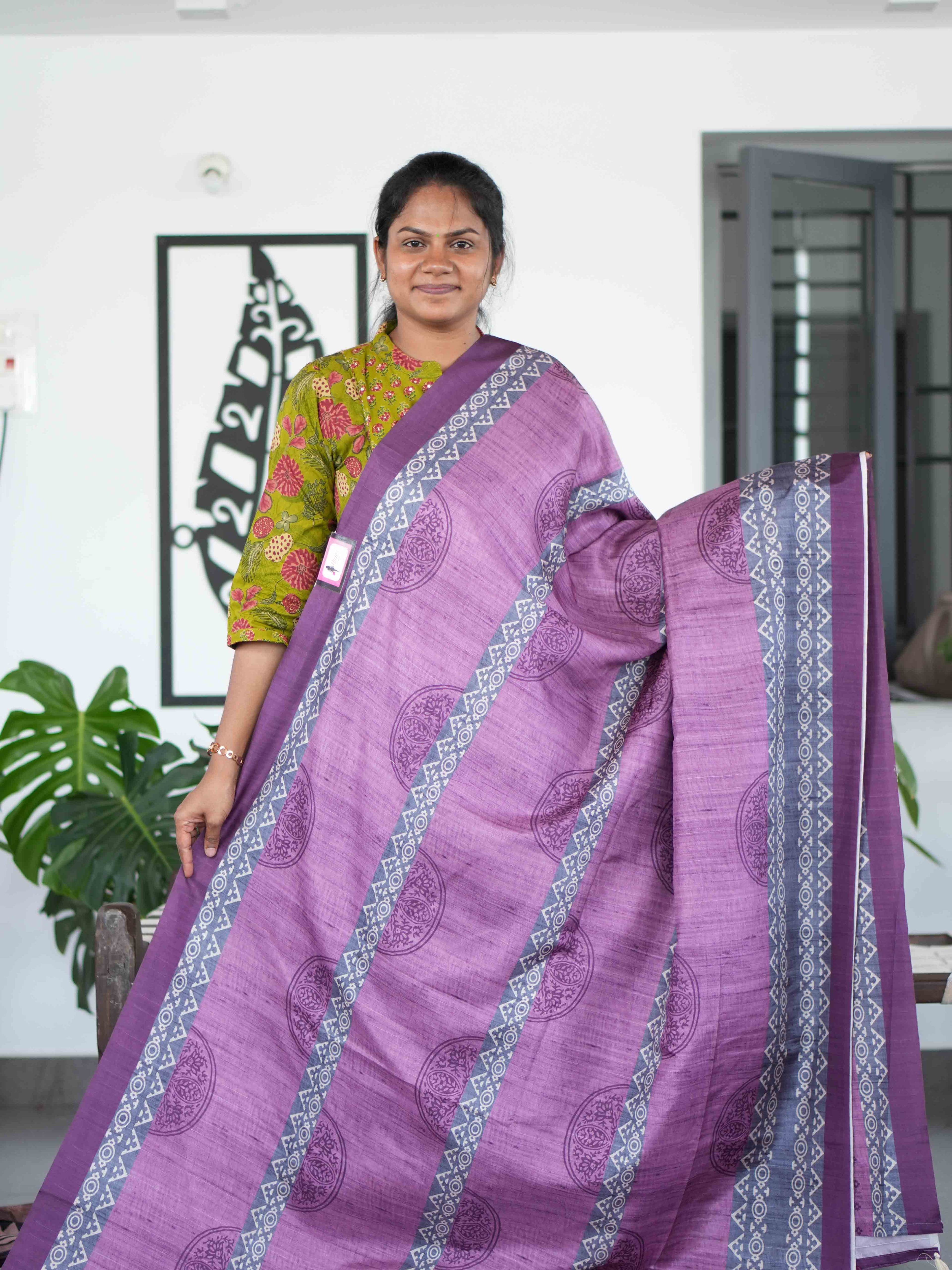 Printed Tussar Sarees Signature Style / SKU217 – 9