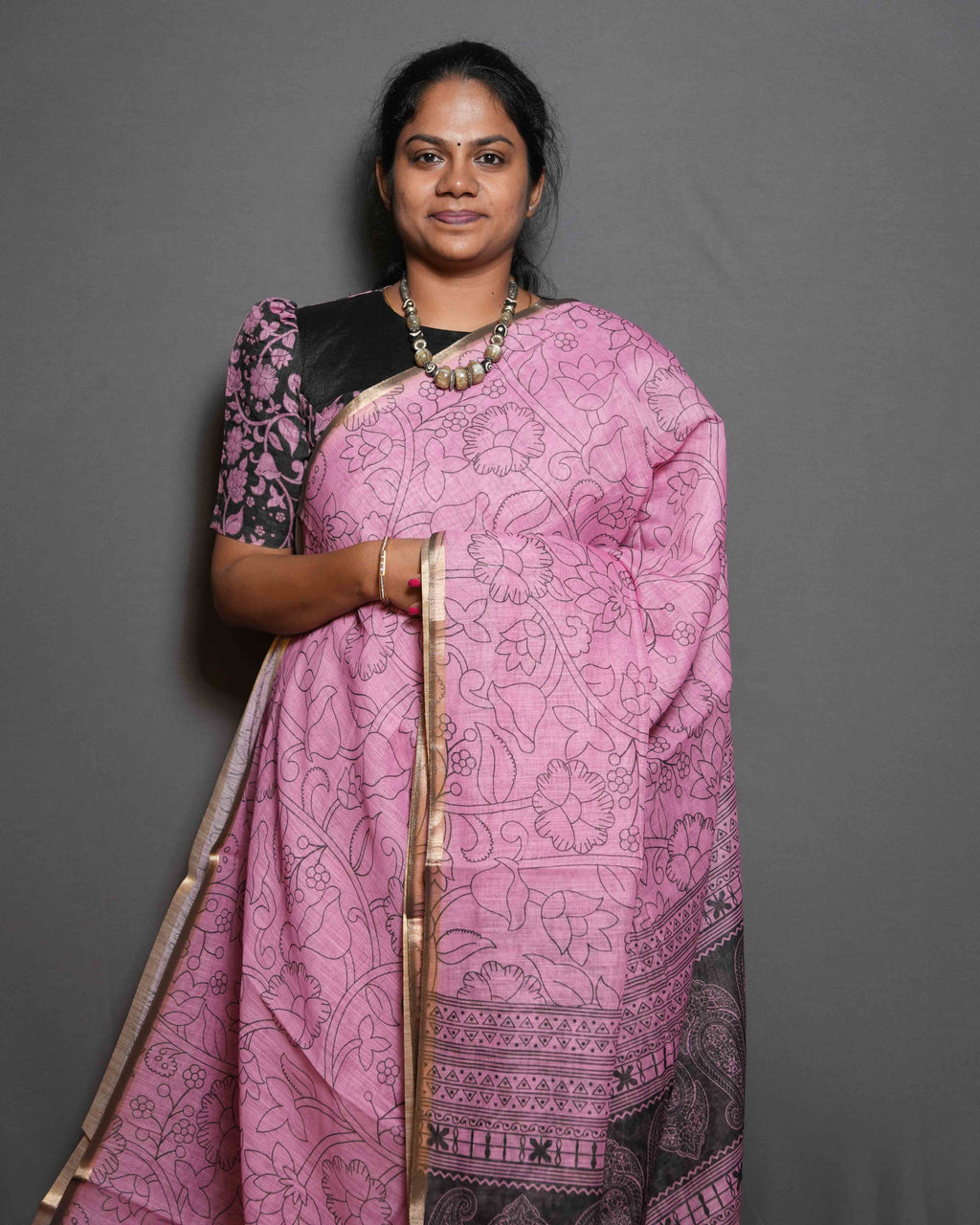 Linen Cotton Sarees Simple Grace / SKU281 – 6
