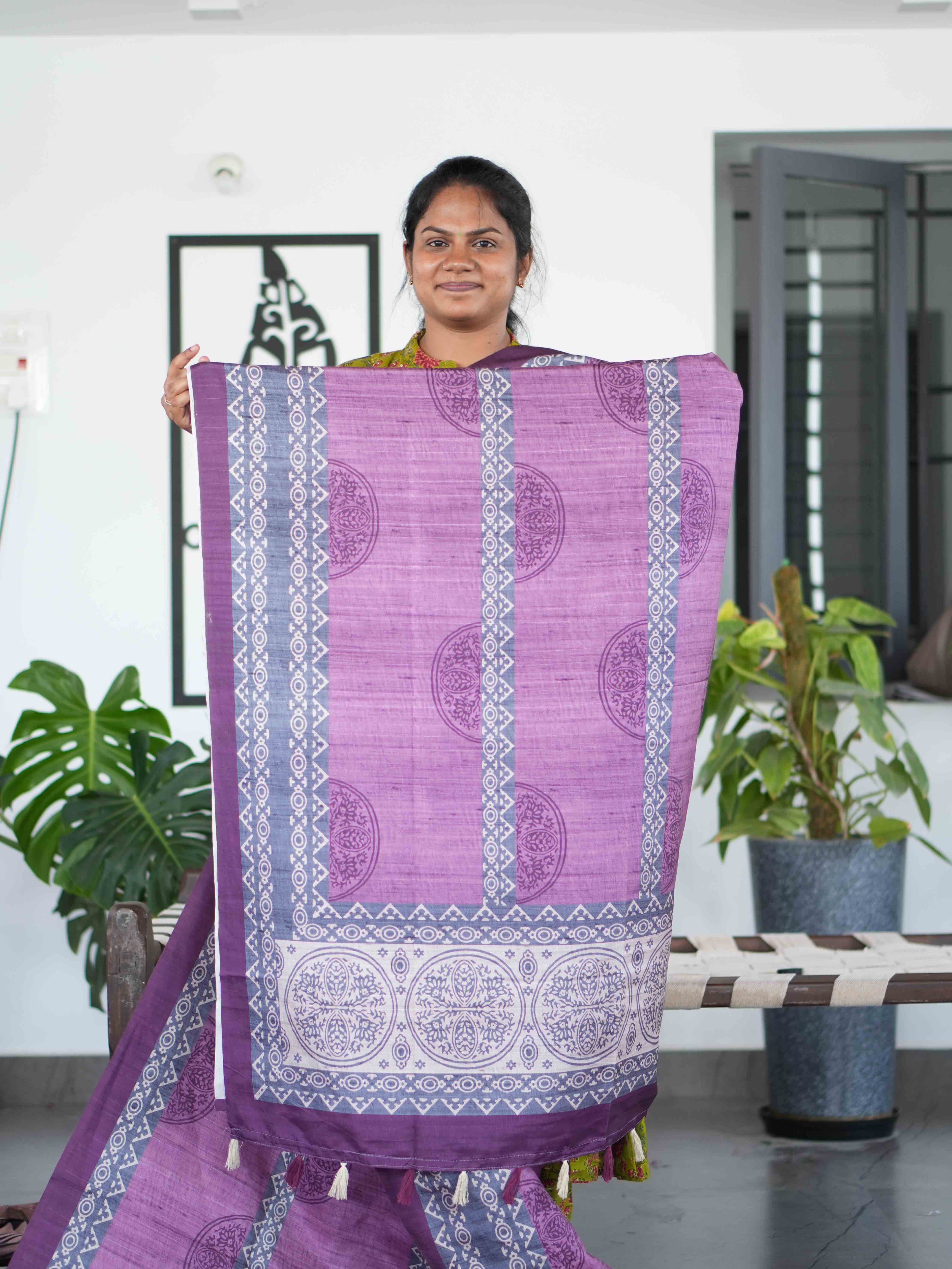 Printed Tussar Sarees Signature Style / SKU217 – 9