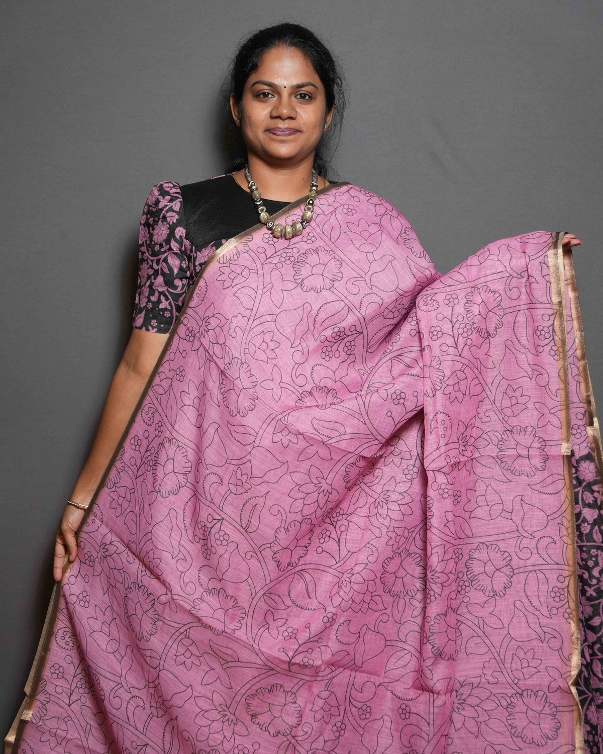 Linen Cotton Sarees Simple Grace / SKU281 – 6
