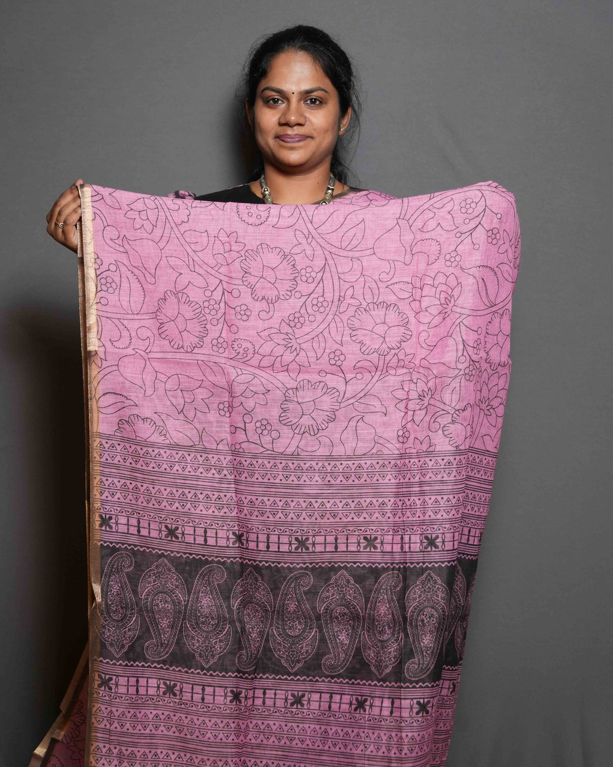 Linen Cotton Sarees Simple Grace / SKU281 – 6