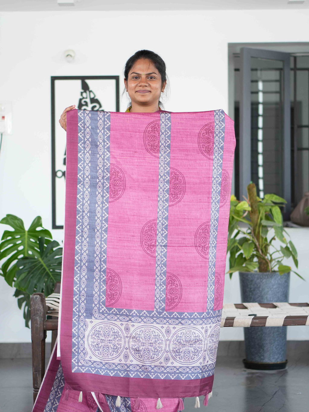 Printed Tussar Sarees Vibrant Harmony / SKU217 – 10