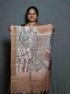 Printed Dobby Tussar Sarees / SKU302 – 1