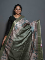 Printed Dobby Tussar Sarees / SKU302 – 2