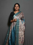 Printed Dobby Tussar Sarees / SKU302 – 4