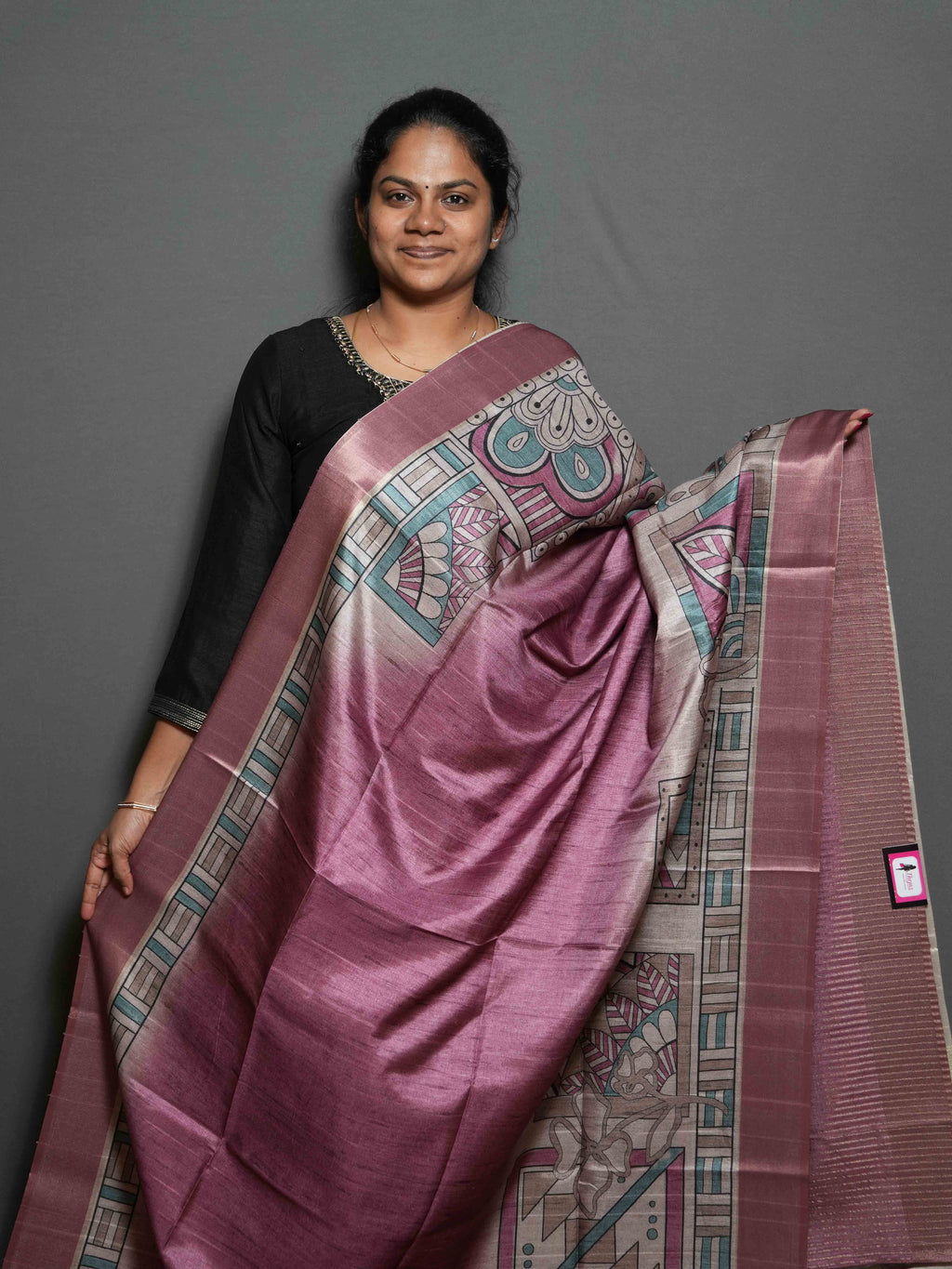 Printed Dobby Tussar Sarees / SKU302 – 5