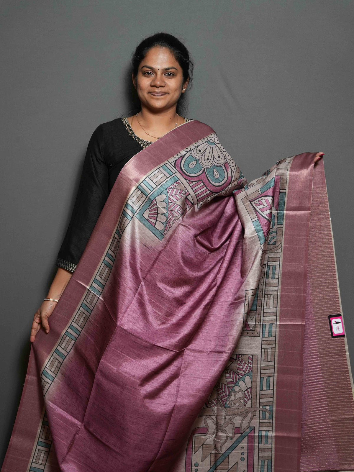 Printed Dobby Tussar Sarees / SKU302 – 5