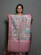 Printed Dobby Tussar Sarees / SKU302 – 5