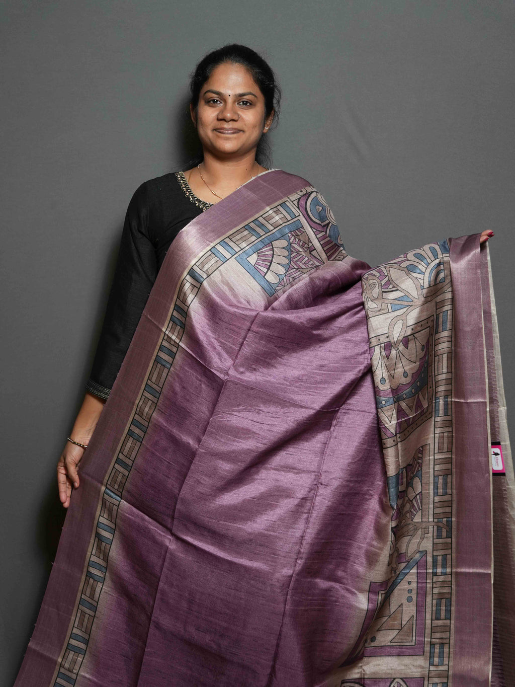 Printed Dobby Tussar Sarees / SKU302 – 7