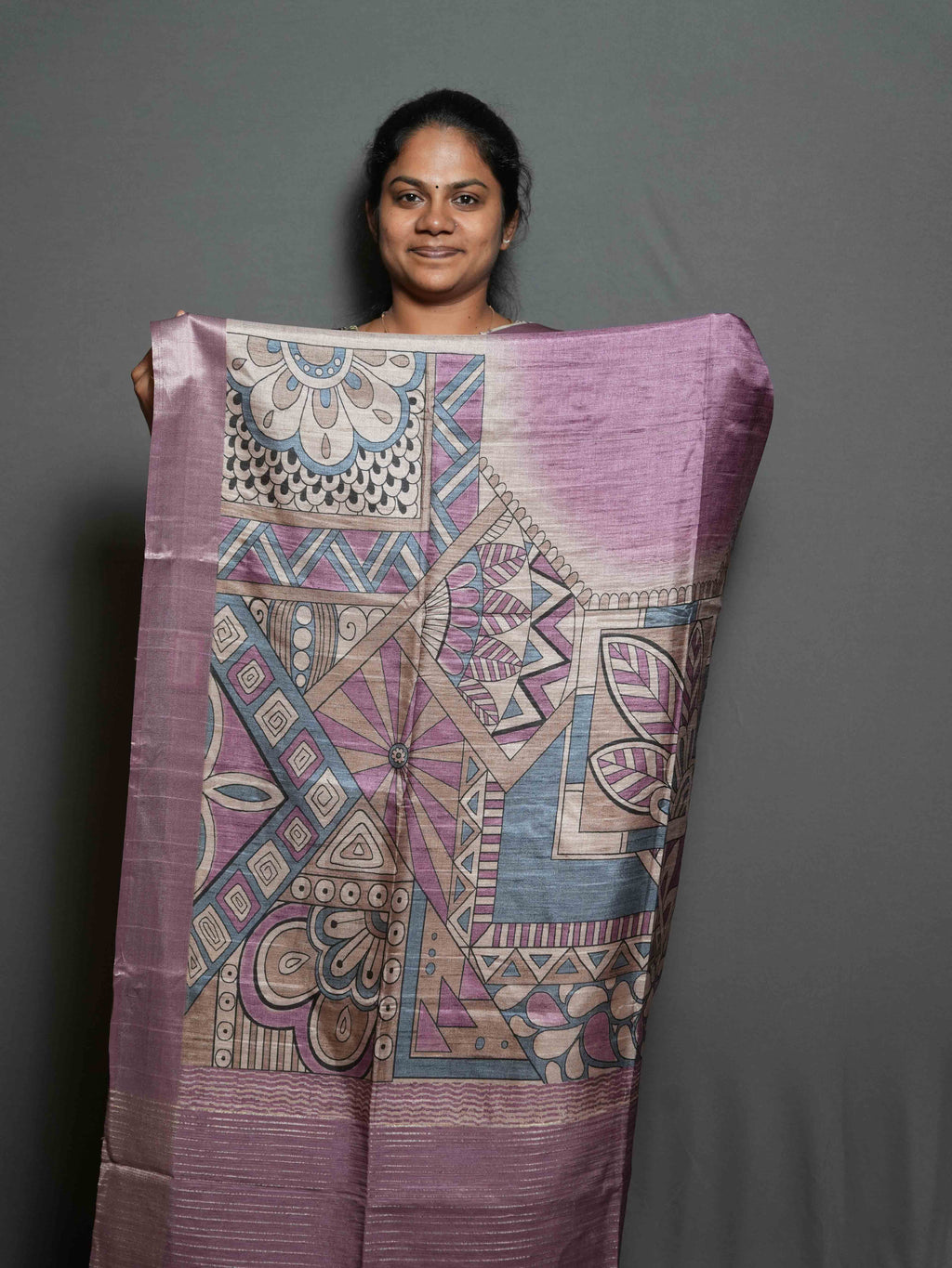 Printed Dobby Tussar Sarees / SKU302 – 7