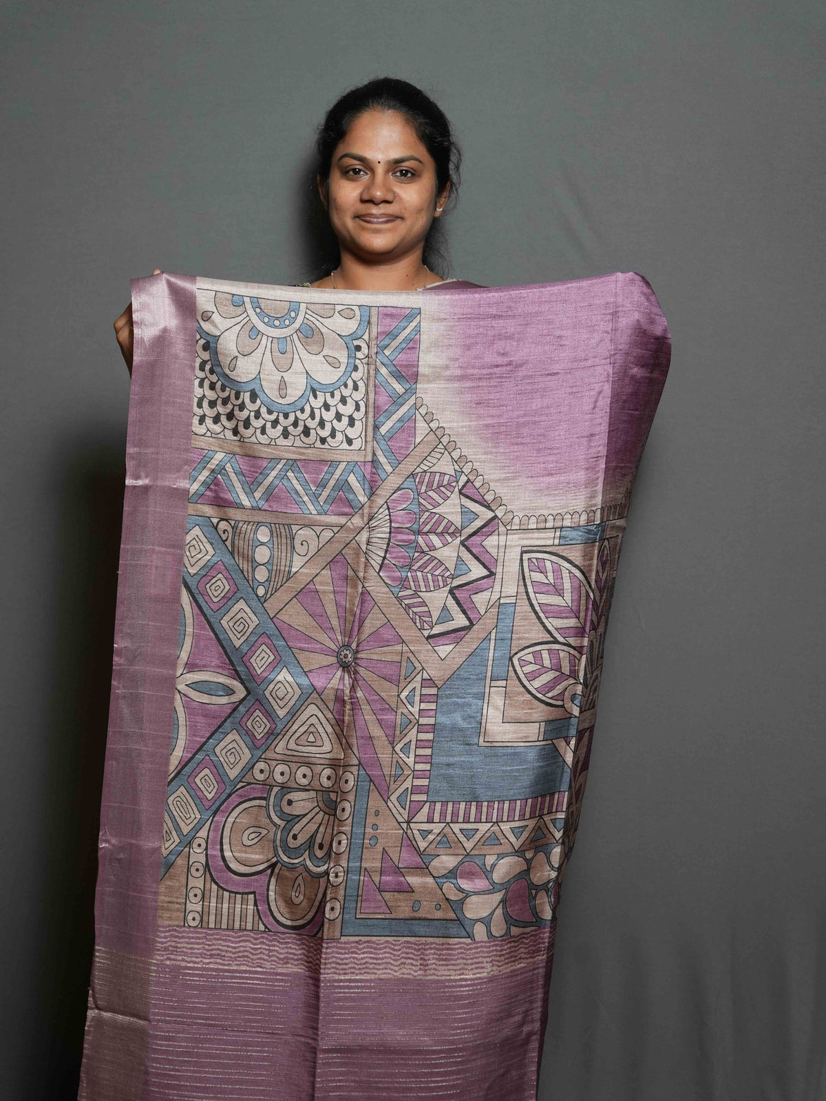 Printed Dobby Tussar Sarees / SKU302 – 7
