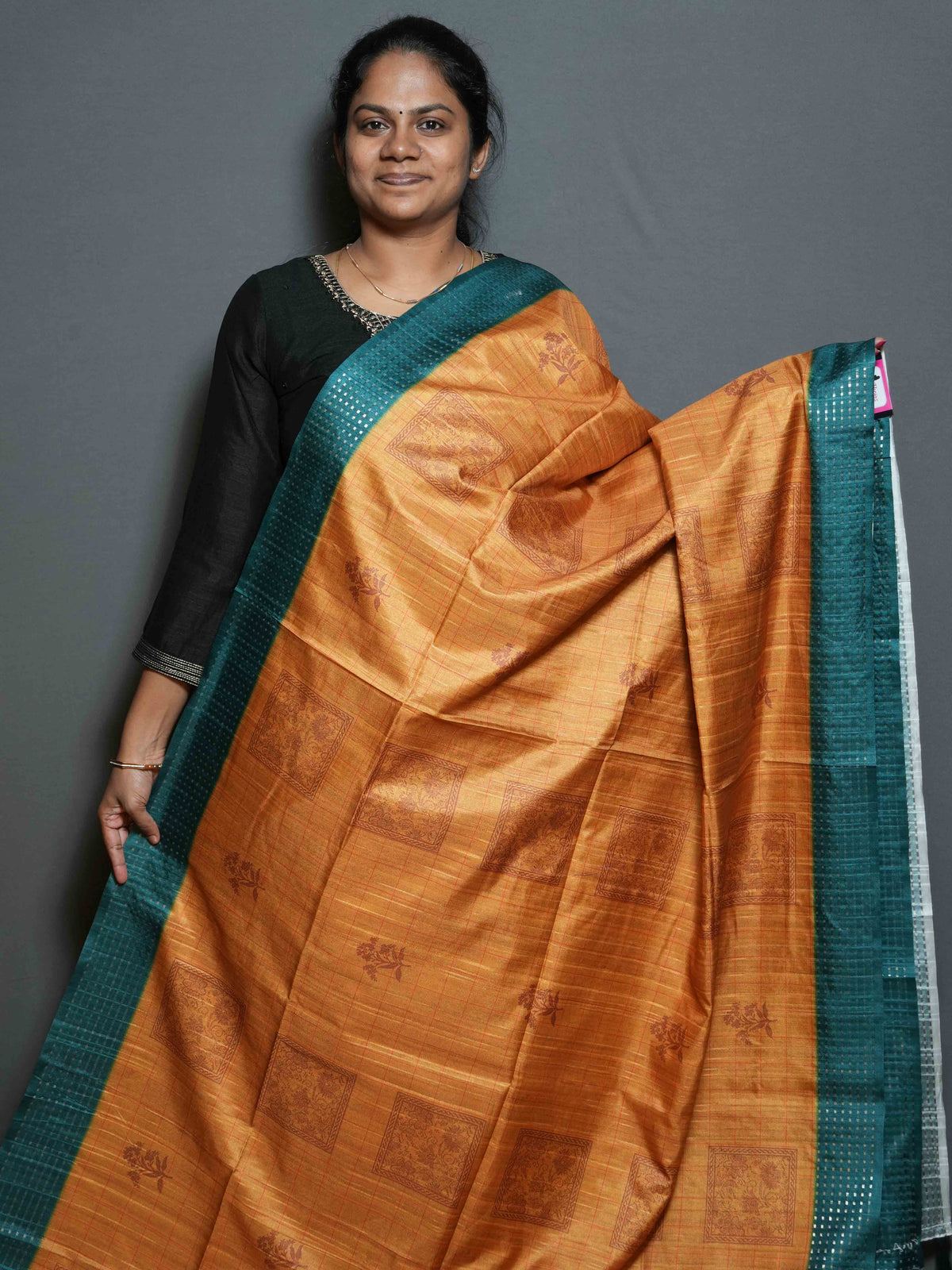Heritage Checks Tussar Sarees Classic Checks / SKU308 – 1