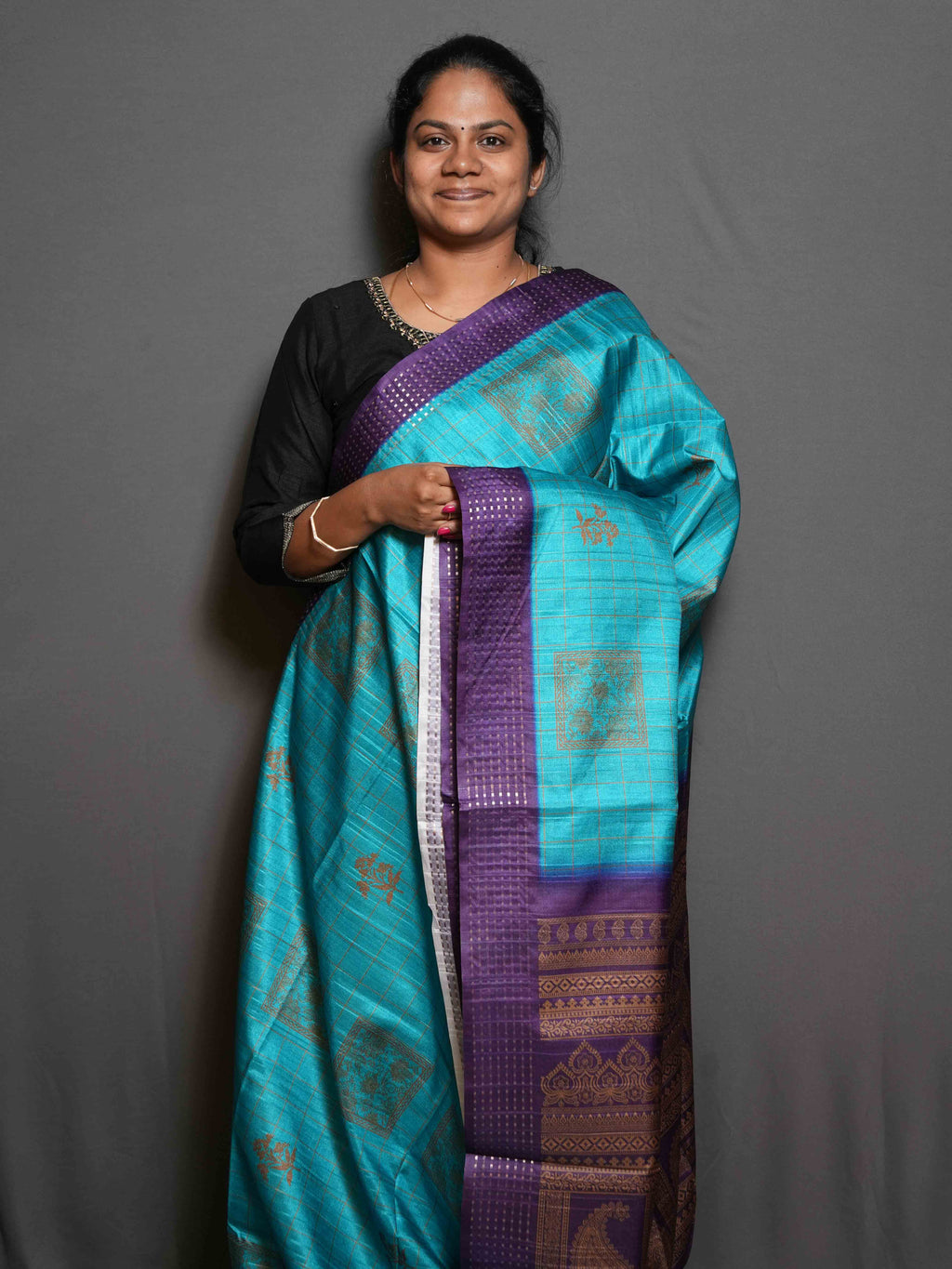 Heritage Checks Tussar Sarees Signature Checks / SKU308 – 5