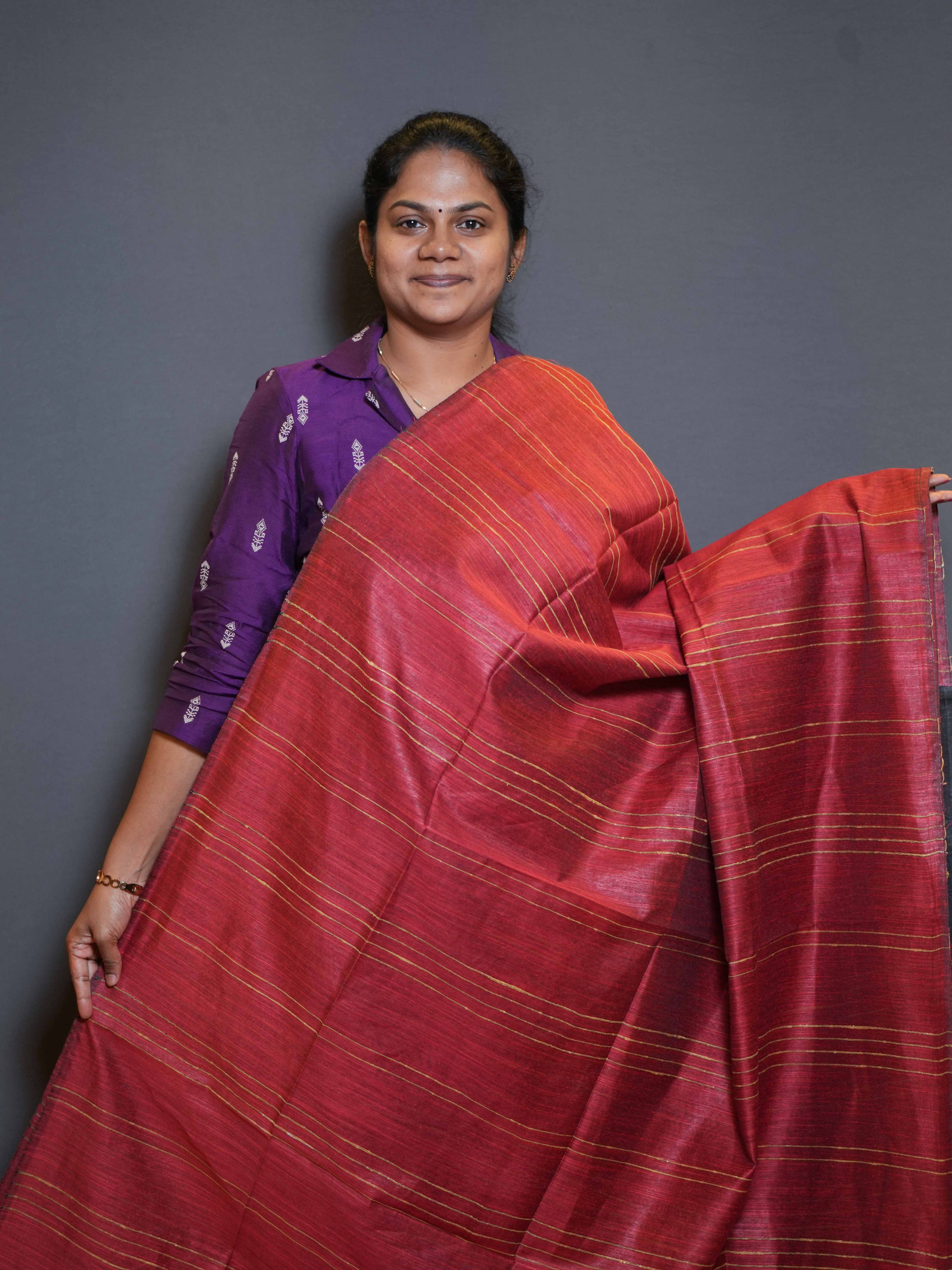 Staple Tussar Sarees Refined Style / SKU197 – 18