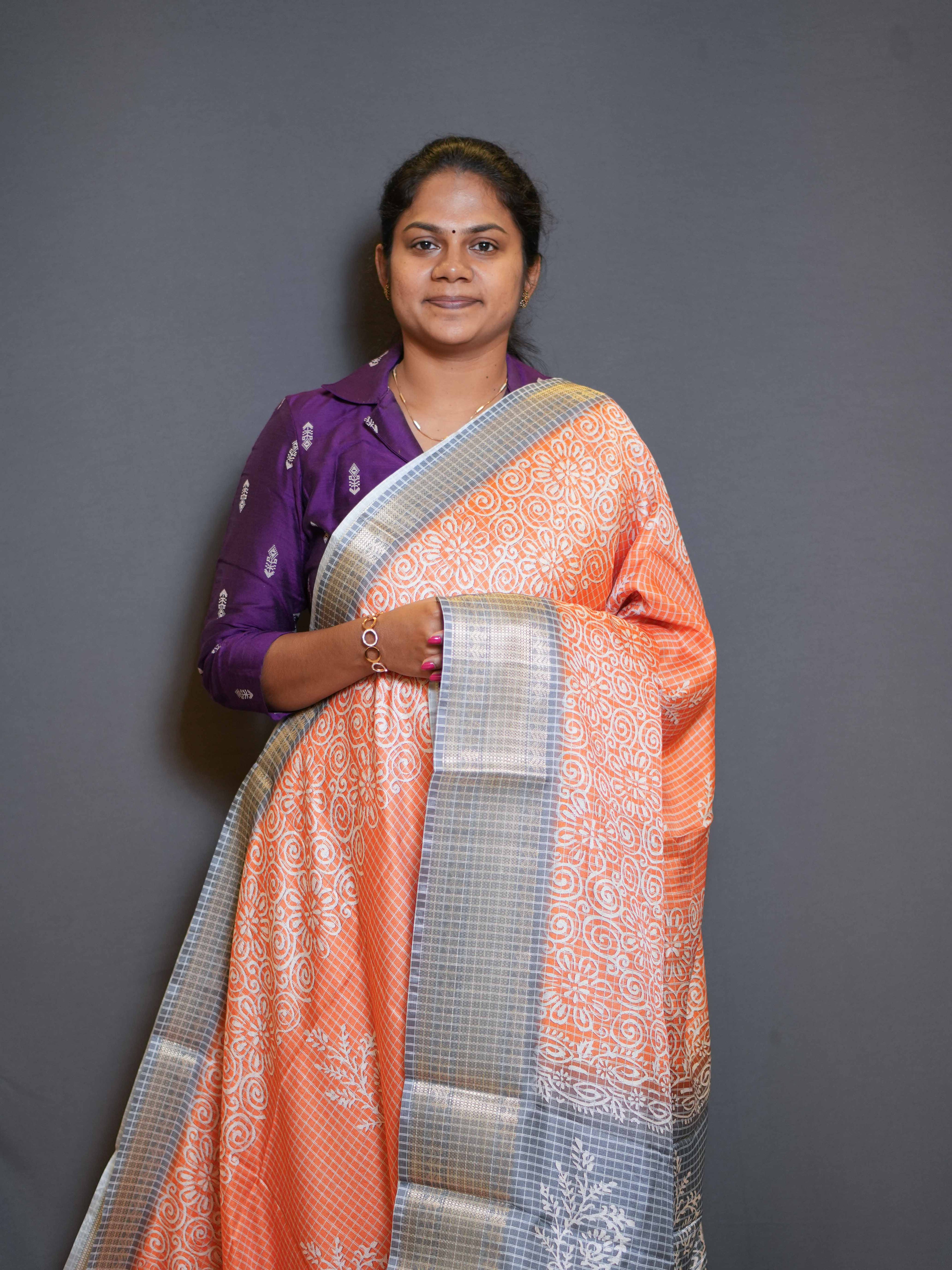 Semi Tussar Sarees Elegant Drape / SKU197 – 3