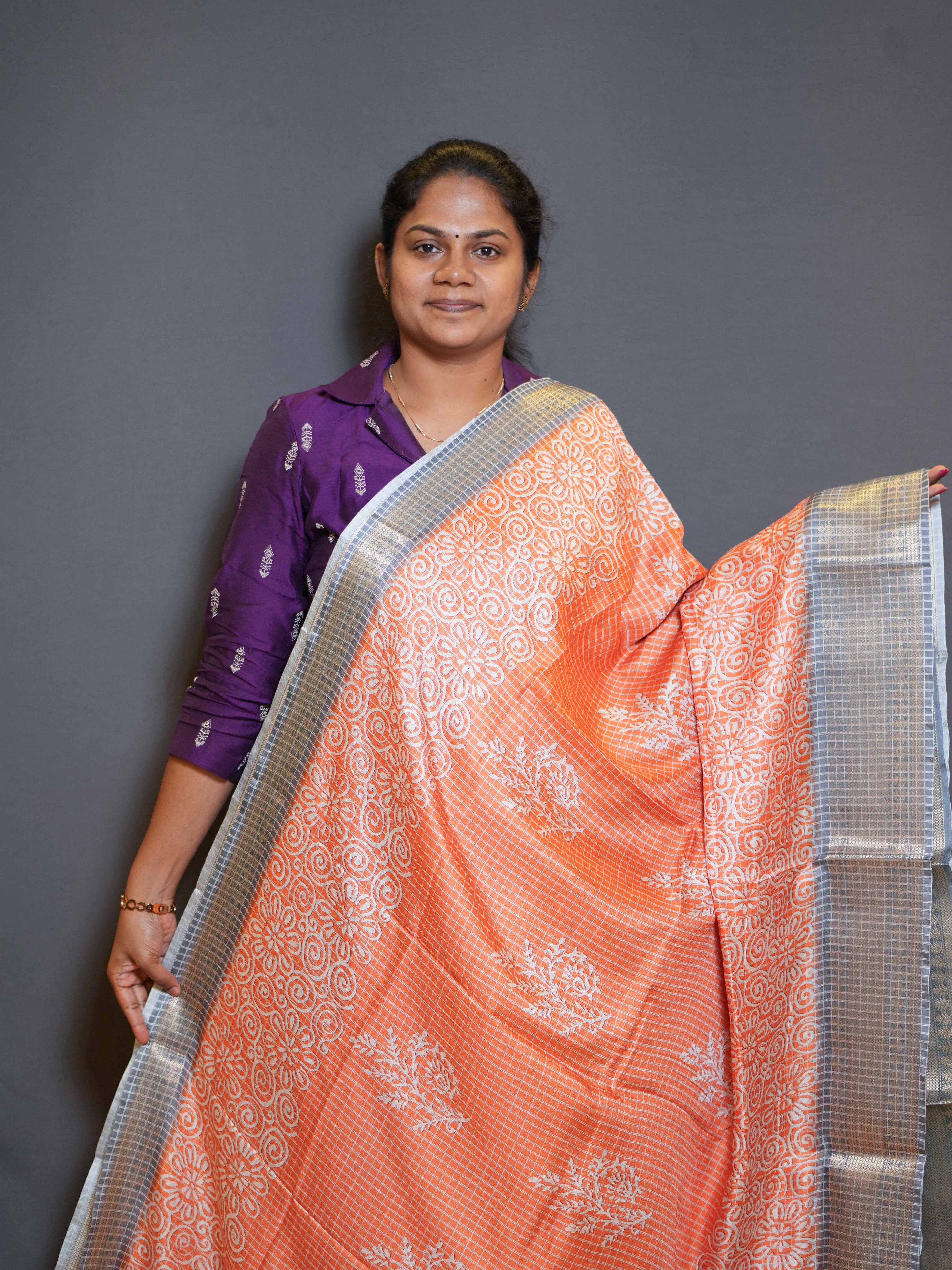 Semi Tussar Sarees Elegant Drape / SKU197 – 3