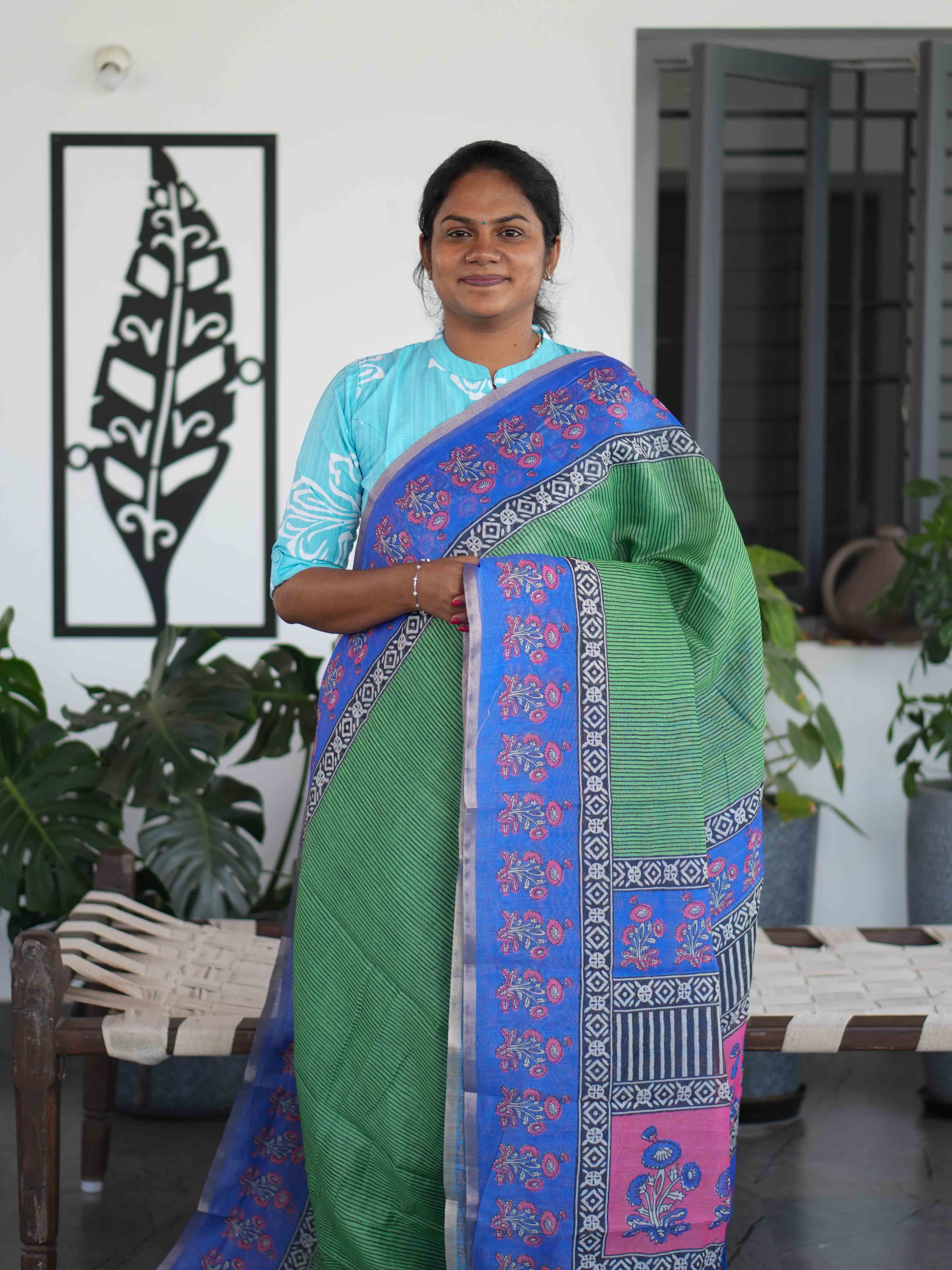 Chanderi Cotton Sarees Elegant Glow / SKU202 – 1