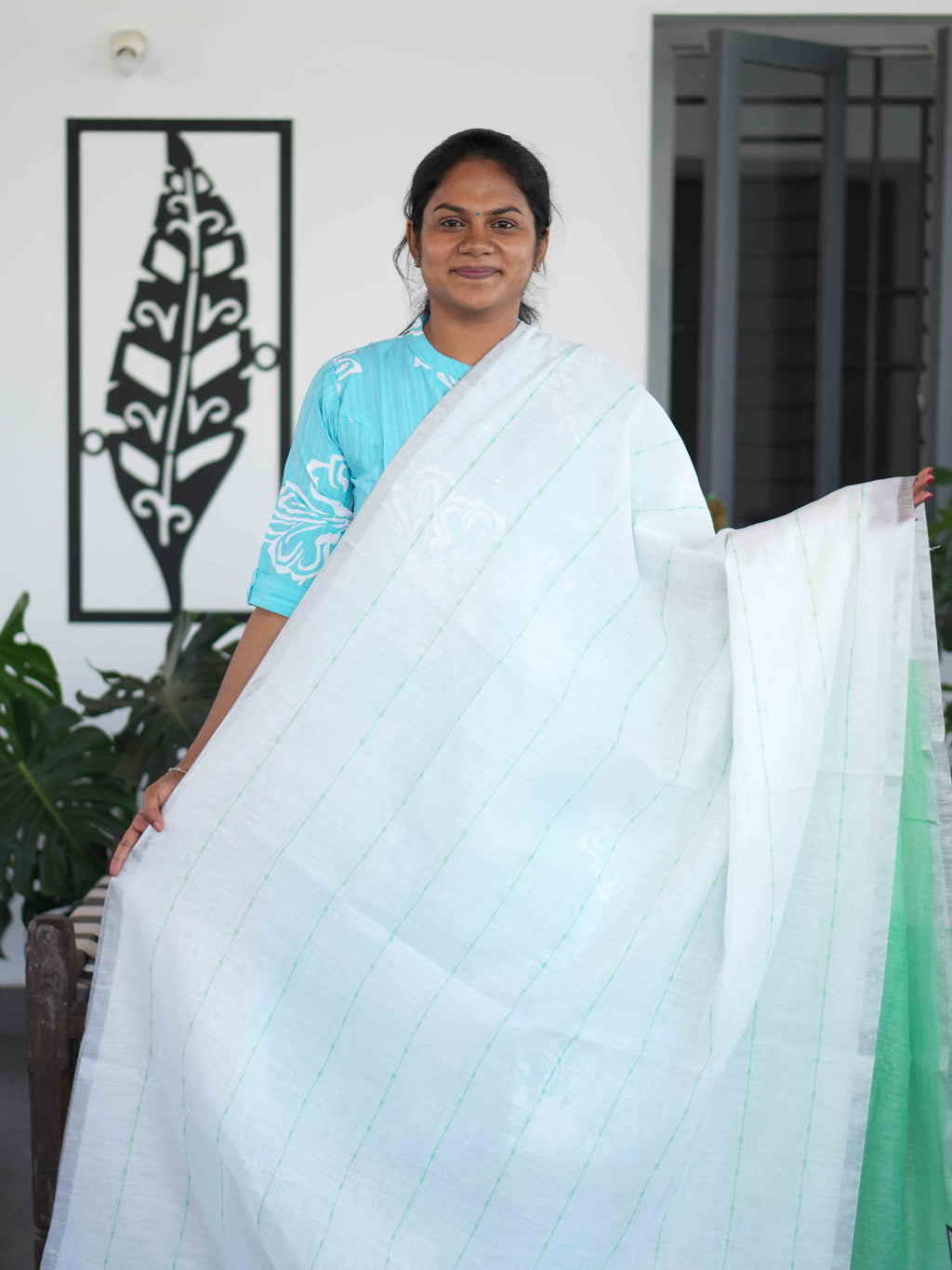 Linen Cotton Sarees Timeless Weave / SKU202 – 12