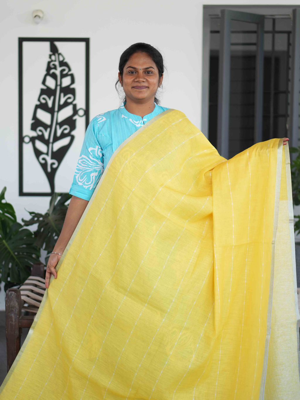 Linen Cotton Sarees Natural Grace / SKU202 – 13