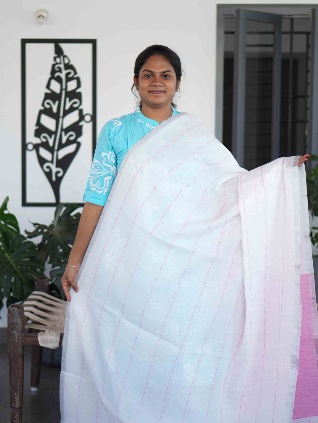 Linen Cotton Sarees Classic Comfort / SKU202 – 14