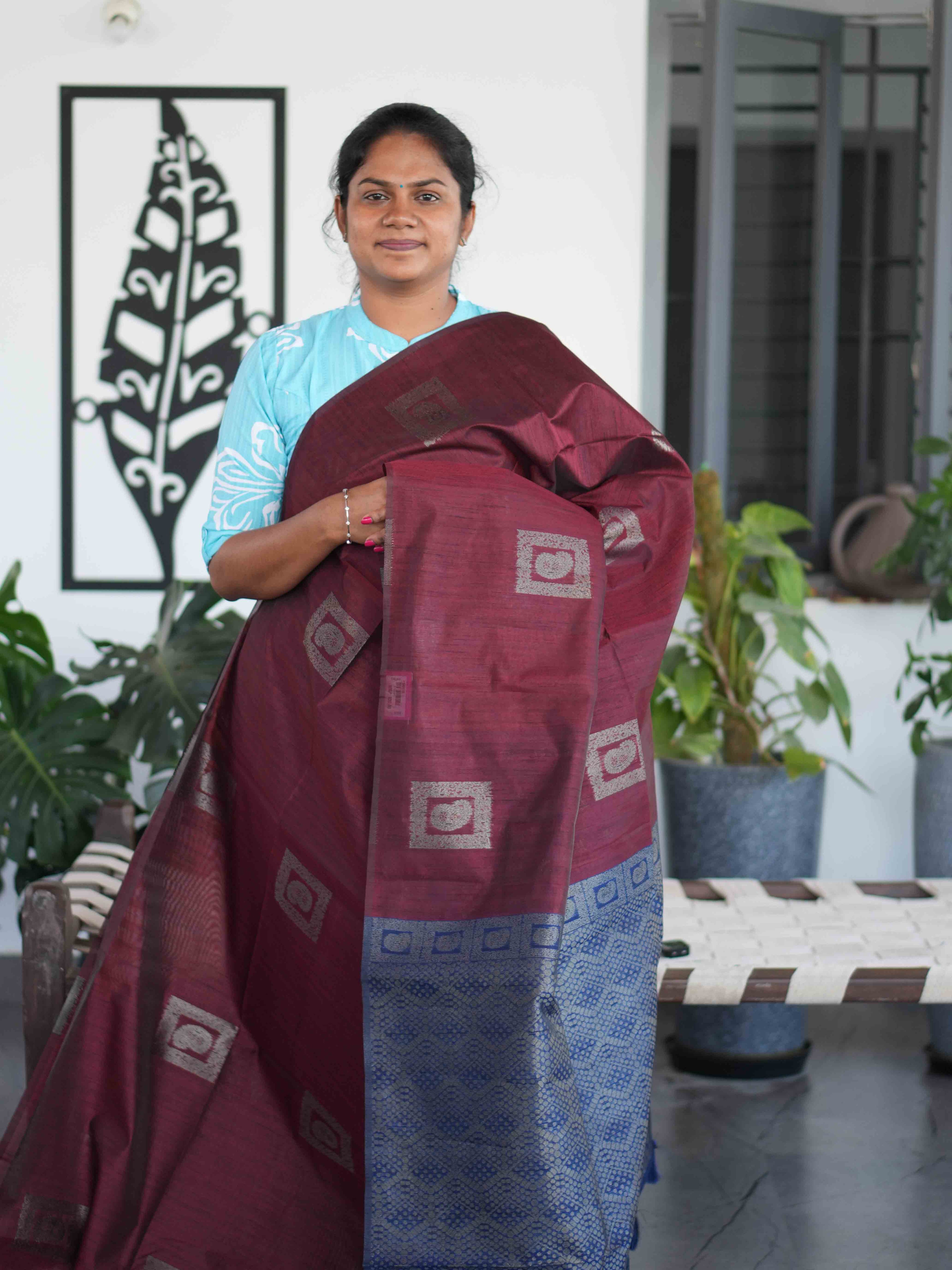Jute Tussar Sarees Natural Weave / SKU203 – 9