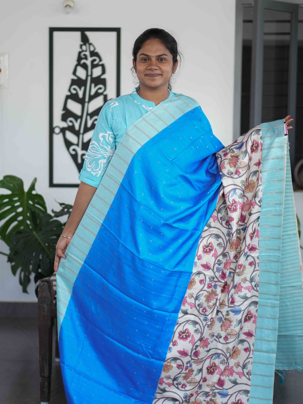 Printed Tussar Sarees Heritage Bloom / SKU204 – 7