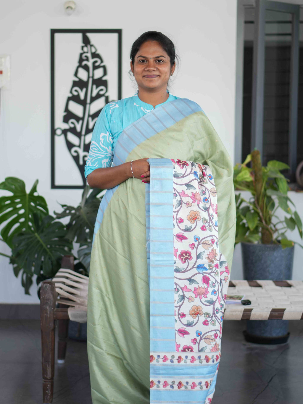 Printed Tussar Sarees Timeless Canvas / SKU204 – 9