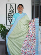 Printed Tussar Sarees Timeless Canvas / SKU204 – 9