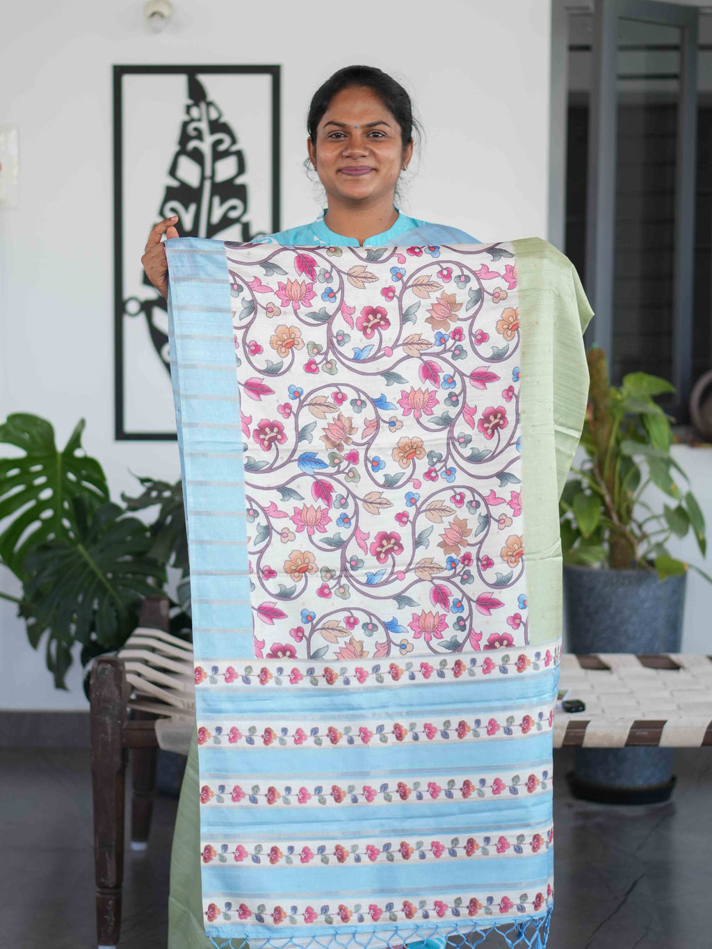 Printed Tussar Sarees Timeless Canvas / SKU204 – 9