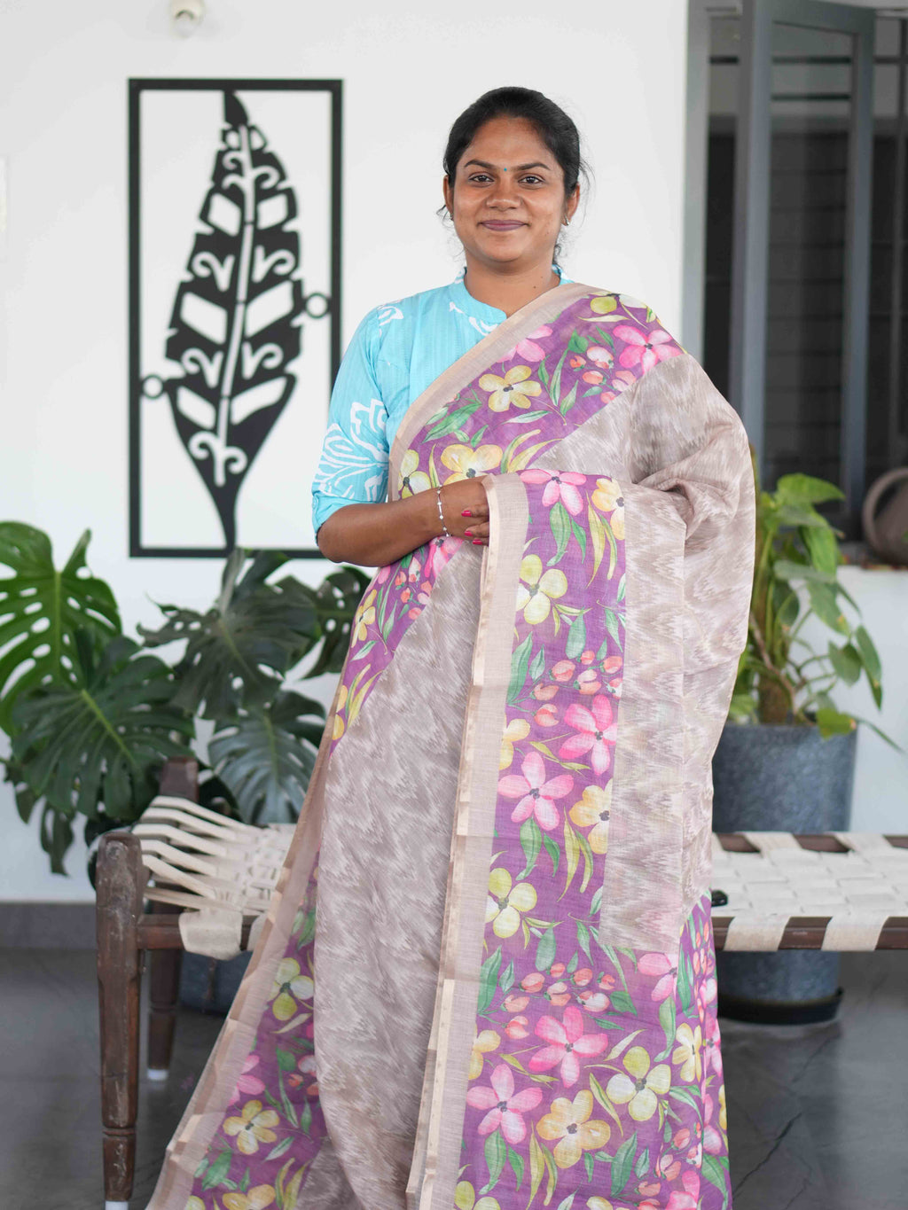 Linen Cotton Sarees Soft Comfort / SKU205 – 1