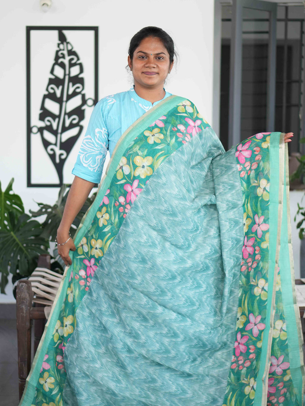 Linen Cotton Sarees Elegant Weave / SKU205 – 3