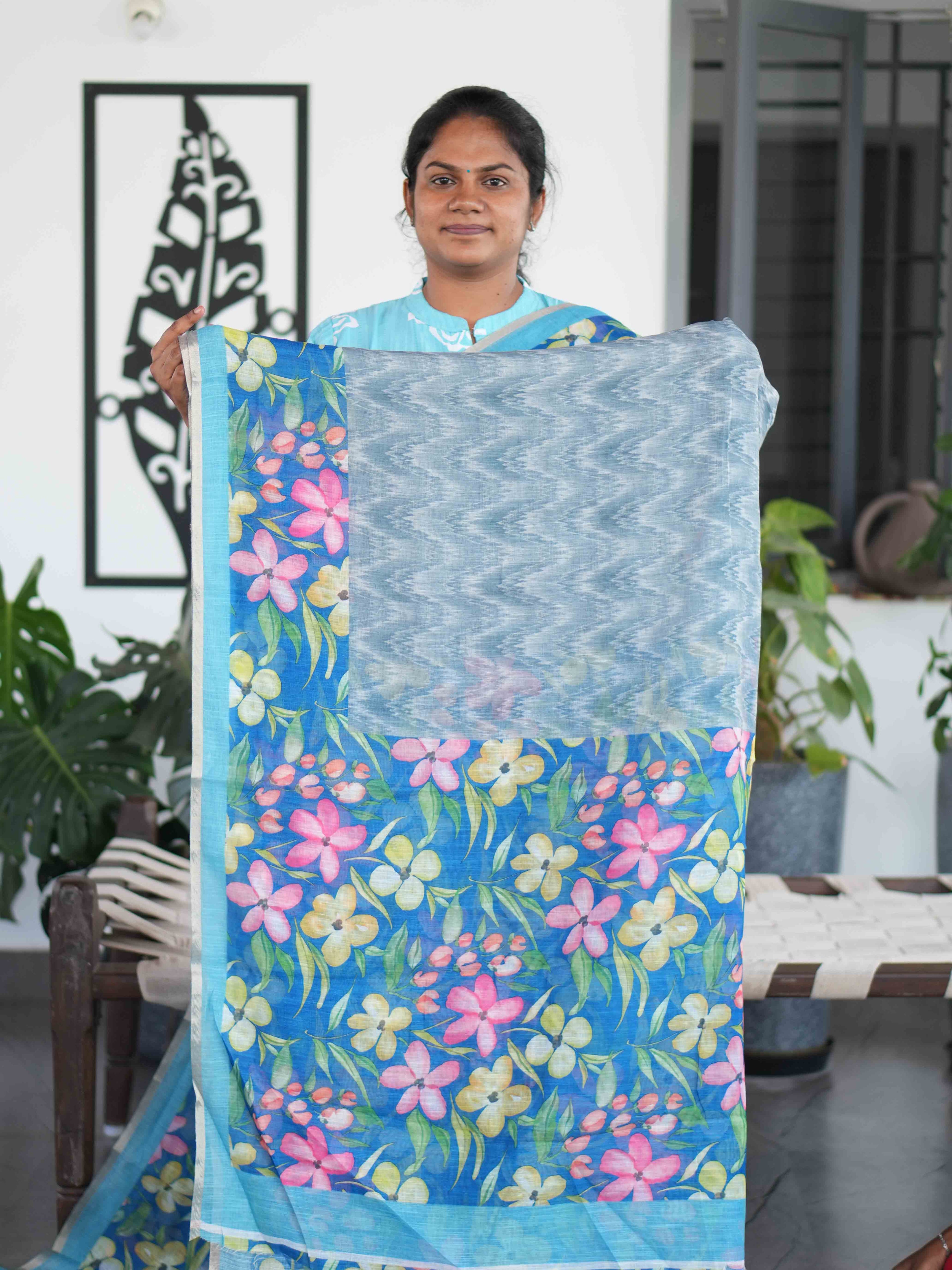 Linen Cotton Sarees Everyday Charm / SKU205 – 4