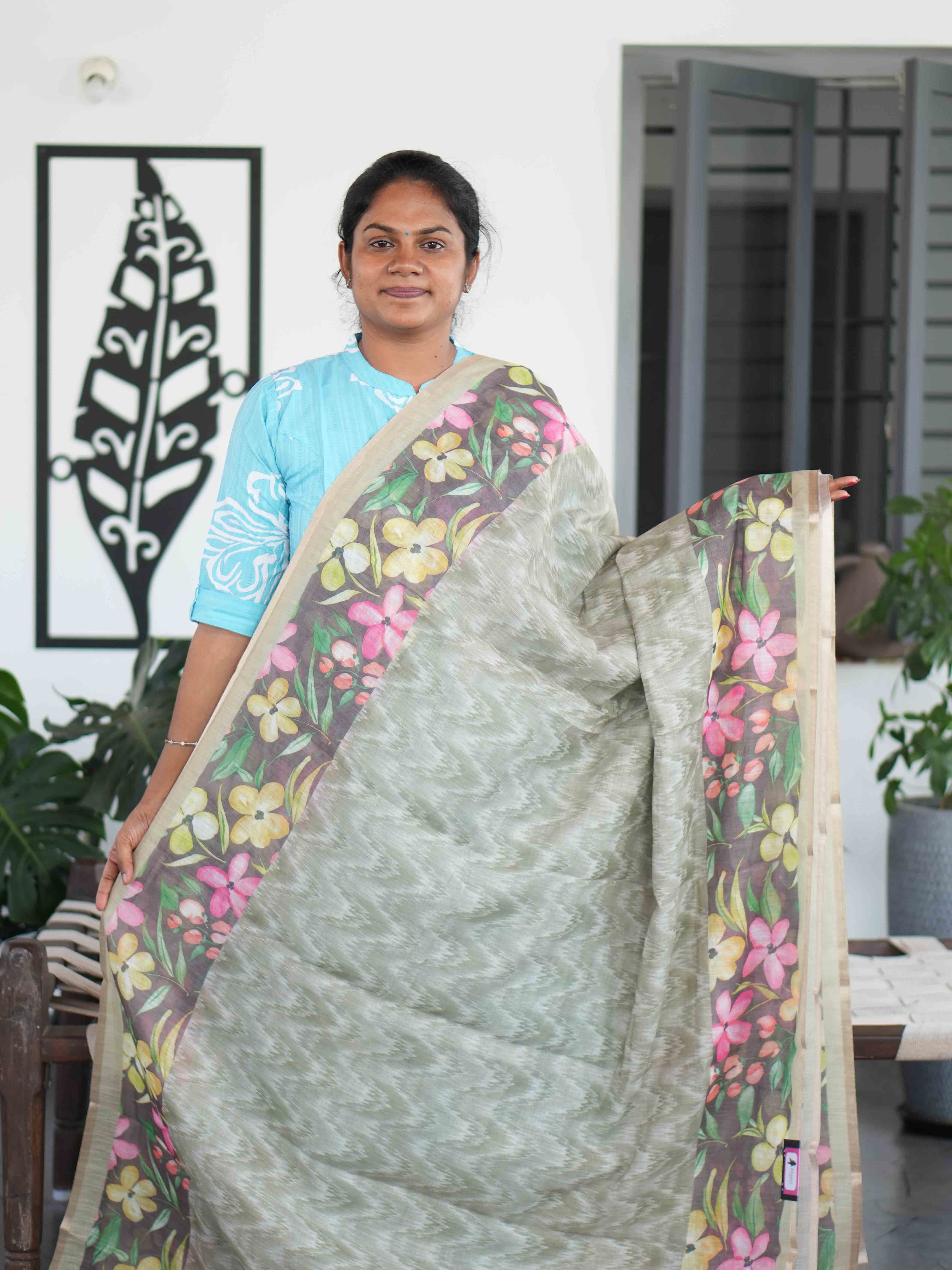 Linen Cotton Sarees Natural Elegance / SKU205 – 6