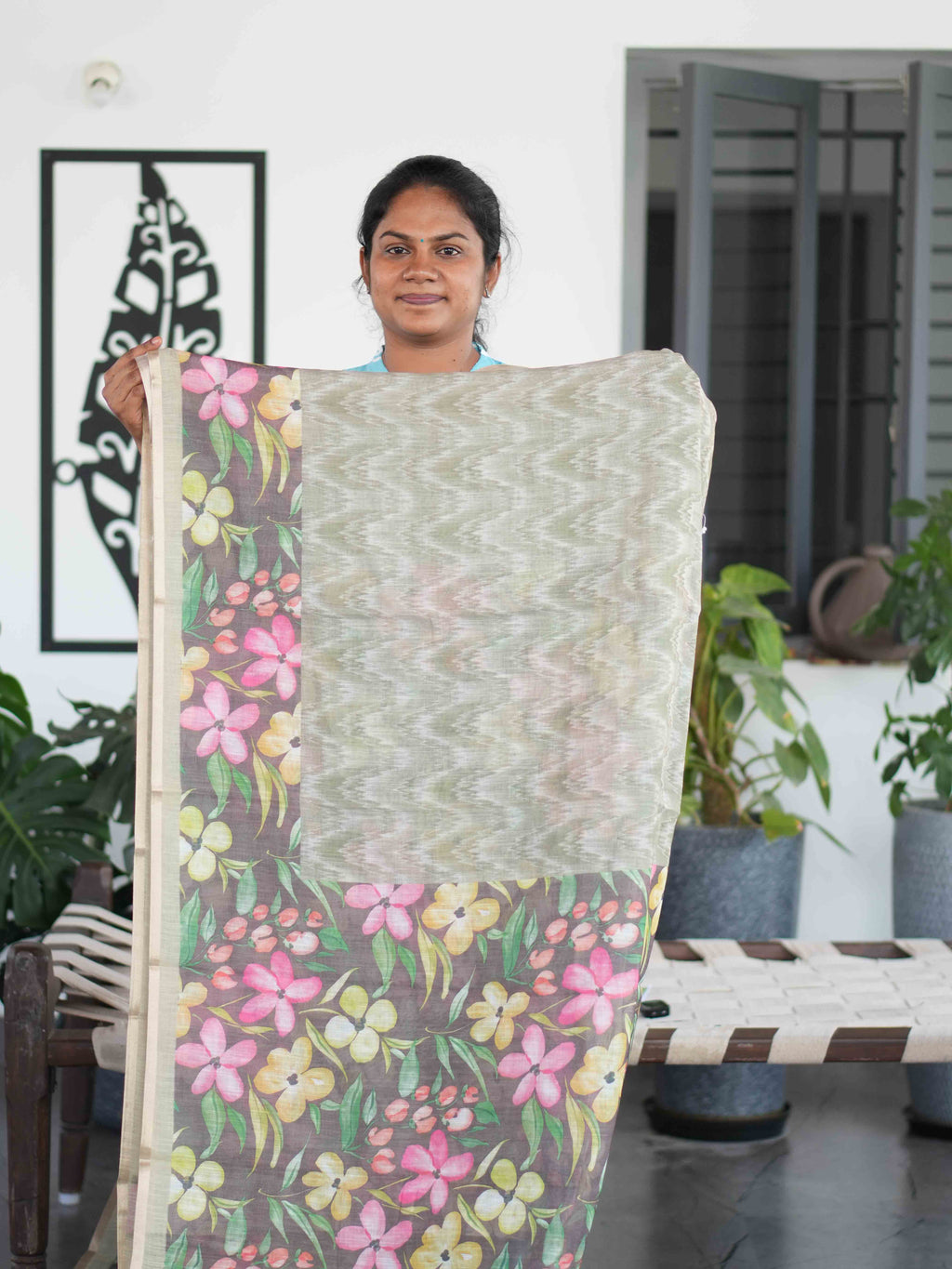 Linen Cotton Sarees Natural Elegance / SKU205 – 6