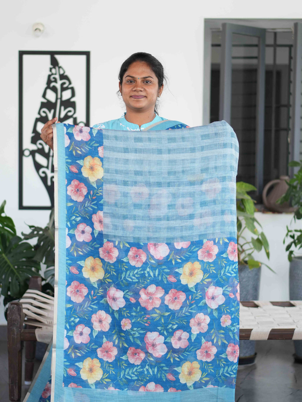 Linen Cotton Sarees Refined Comfort / SKU205 – 8