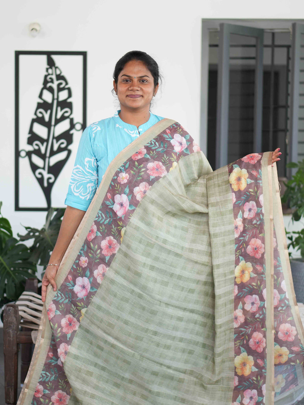 Linen Cotton Sarees Signature Grace / SKU205 – 11
