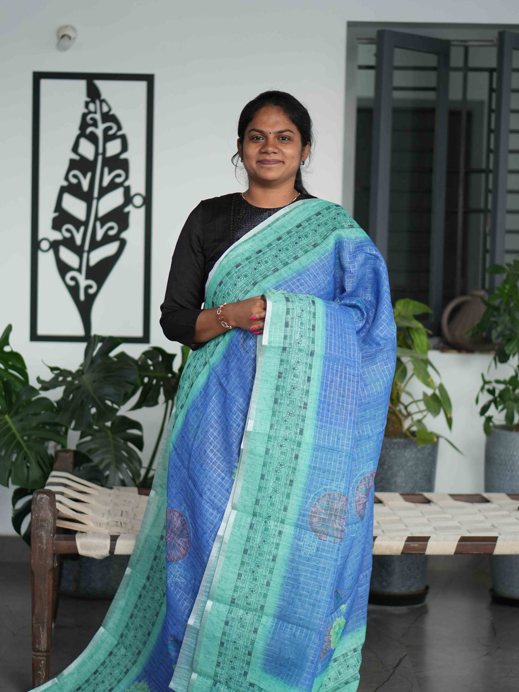 Linen Cotton Sarees Graceful Weave / SKU209 – 2