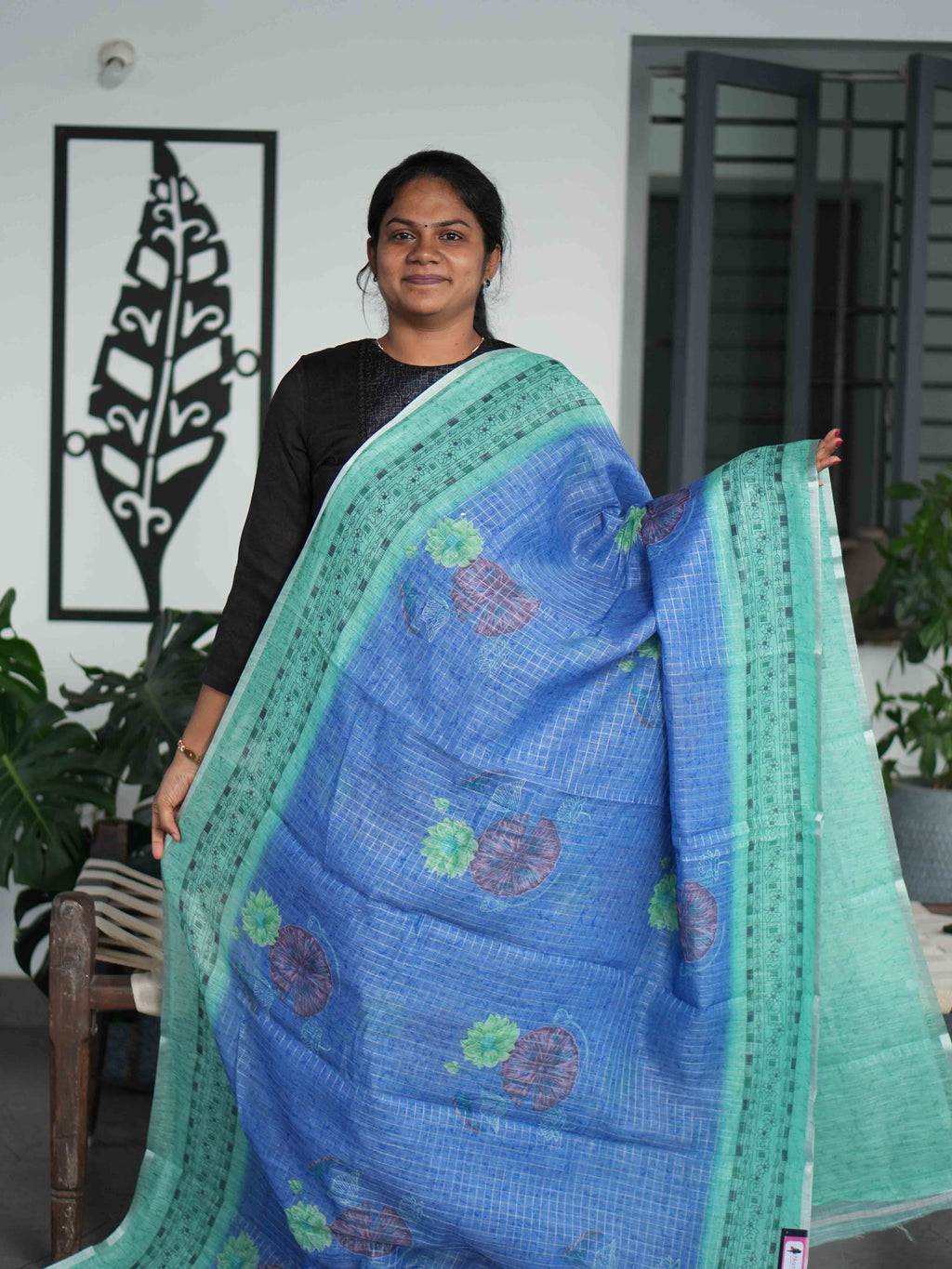 Linen Cotton Sarees Graceful Weave / SKU209 – 2