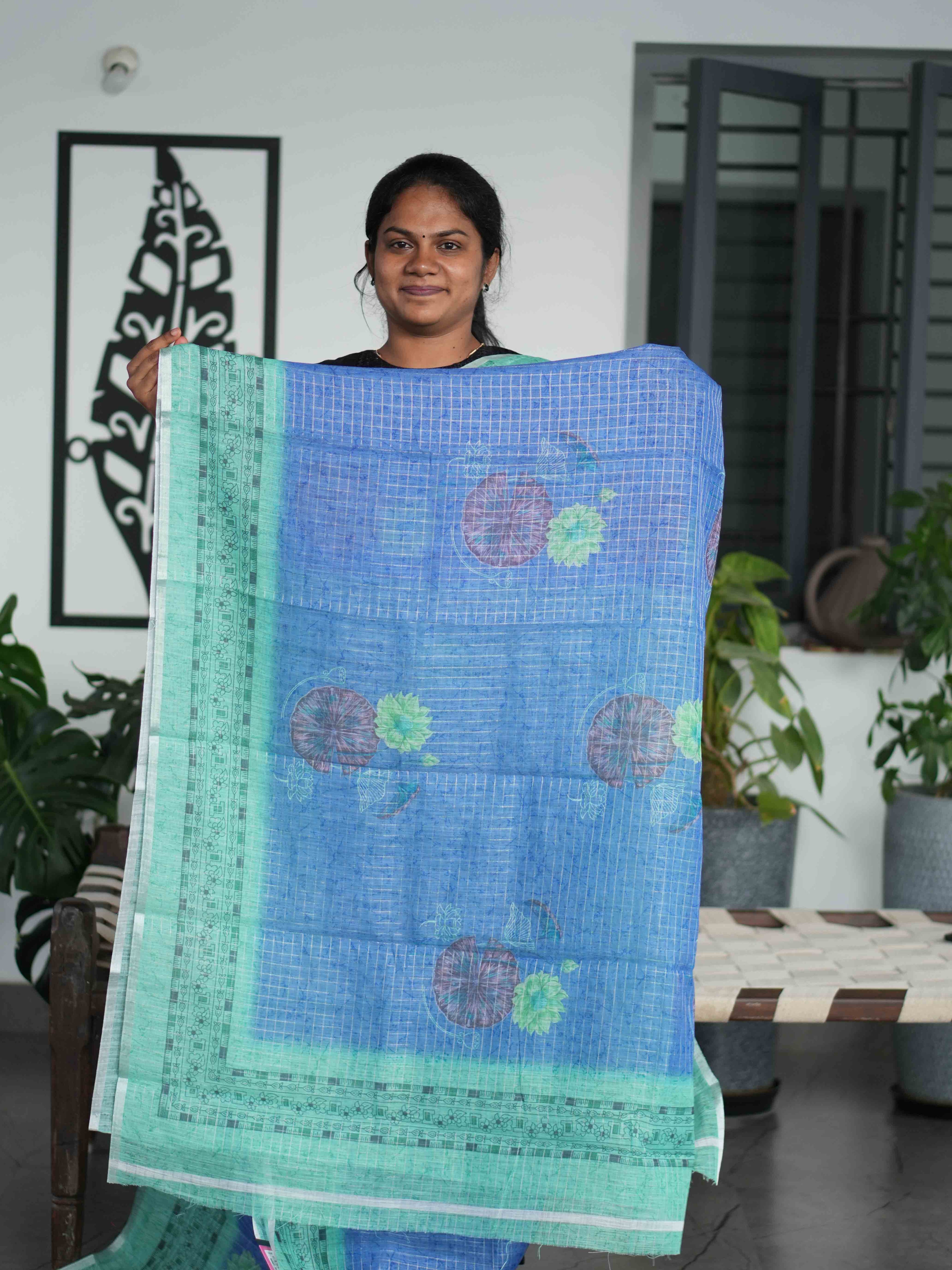 Linen Cotton Sarees Graceful Weave / SKU209 – 2